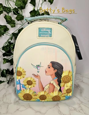 Loungefly Disney Pocahontas Sunflowers Mini Backpack ☆NWT