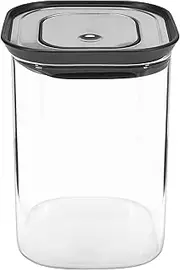 [Lurch] 240841 Storage Jar Made of Borosilicate Glass and Plastic Lid with Airtight Seal and Vacuum Valve 1100 ml