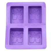 4 Cavities Silicone Soap Mold Natural Handmade Soap Stone Mold Resin Mold