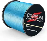 Dorisea Extreme Braid 100% Pe Blue Braided Fishing Line 109Yards-2187Yards 6-550Lb Test Fishing Wire Fishing String Incredible Superline Zero Stretch
