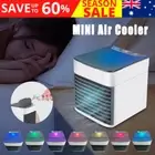 Mini Conditioner Portable Air Cooler LED USB Fan Cooling Rechargeable Fan Desk