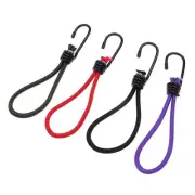 4 Pcs Sturdy Elastic Rope Buckle Fixed Binding Strap Tent Hook Biking