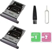 2 PCS for Galaxy A55 5G Dual SIM Card Tray Replacement, Dual SIM Card Slot Holder Compatible with Galaxy A55 5G (Lilac)