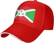 [SSIULUS] Flag of Burundi Casquette Cap Hats,Trucker,Baseball Cap with Snapback,Perfect for Summer,Golf