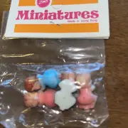 Vintage Zim’s Miniature Baby Babies Hong Kong New Old Stock pink blue #4