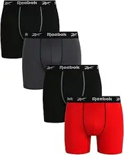 [Reebok] Men's Active Underwear - Performance Boxer Briefs (4 Pack)