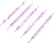 Mikinona 5Pcs Double Ended Dotting Tool Set Professional Nail Art Design Pens for Intricate Patterns Versatile Craft Dotting Tools for DIY Nail Decoration and Embossing