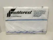 Vintage Fieldcrest White Blue Micro Dot Twin Flat Sheet Percale Made in USA NOS