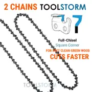 2X Chainsaw Chain 12" Full Chisel 3/8LP 050 45DL for Ozito 25.4cc PCS-305A