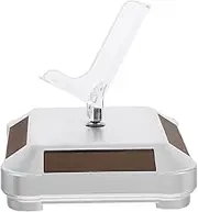 JEWEDECO Solar Powered Rotating Display Stand for Phones Glasses Jewelry Multi Functional Turntable Holder with Elegant Design Automatic Rotation for Showcase and Exhibition