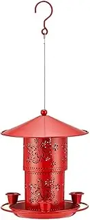 Snblzhef Outdoor Hanging Metal Double Layer Bird Feeder Bird Water Feeder Anti-Squirrel