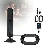 2025 New Antenna,Freewave TV Antenna,Upgraded HD 1080p Digital TV Antenna,Suction Cup HD Plug Play, Miles Coverage Range Supports 4k for Smart and Older,Signal Booster Amplifier,1