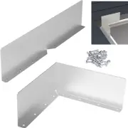 2 Pack Aluminum Gutter Valley Splash Guards, Foldable Rainwater Roofing Gutter G