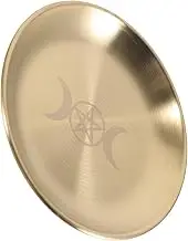 GLEAVI Witch Altar Tray Jewelry Dish Trinket Display Plate for Entryway Table Elegant Metal Jewelry Organizer for Rituals Sacrifices Five Design