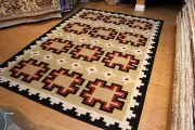 _HAND_MADE_RUG_6X9 Ft. NAVAJO DESIGN 100% WOOL-RUG SOUTHWESTERN STYLE Pm75