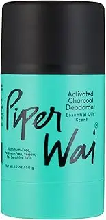 PiperWai Natural, Organic, Vegan, Non-Toxic, Cruelty-Free Aluminum-Free Charcoal Deodorant Stick, Odor-Absorbing And Wetness Fighting, Coconut Oil, Gender-Neutral 2.7 Ounce