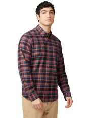 [Ben Sherman] Brushed Plaid Check Long Sleeve Shirt in Mauve