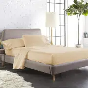 Luxor Double Linen Color 1000TC 100% Cotton Fittd Sheet Flat Sheet Pillowcase Set