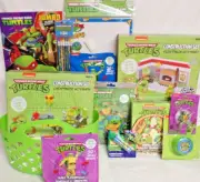 NEW KIDS NINJA TURTLES TOY GIFT BASKET ACTION FIGURE BUILDING BLOCKS PLAY SET