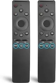 2 Pack Remote Control for Samsung TV LED, QLED, UHD, SUHD, HDR, LCD, Curved,4K,8K,3D TVs Remote Replacement with Shortcut Buttons for Netflix for Prime Video