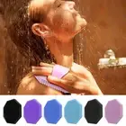 Silicone Scrub Brush Exfoliating Shower Massage with Non-slip Handle Strap