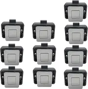 RV Metal Cabinet Locks, Metal Push Button, Square Cabinet Latch for RV Motorhome Camper Truck Caravan Van Yacht Boat Marine, Camper Cupboard Knob RV Cabinet Latches (Chrome 10PC)