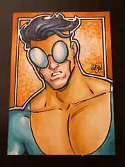 INVINCIBLE Sketch Card Original Art ACEO Chris McJunkin MARK GRAYSON 2025