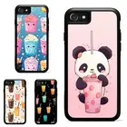 For iPhone XS 11 12 13 14 15 16 Pro Max cartoon cute boba milk Anti scratch Case