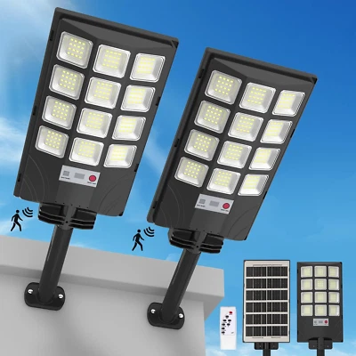 Solar Lights Outdoor Waterproof - Solar Street Lights Outdoor Dusk to Dawn, 6500