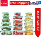 18-Pack Airtight Glass Food Storage Containers - Versatile Meal Prep Solution