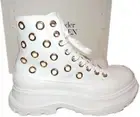 Alexander Mcqueen Sneakers Tread Slick Athletic Shoes 39 High Top Trainer Boots