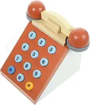 ORFOFE Small Telephone Vintage Simulation Dial for Preschool Learning Early Education Parent Interactive Game Enhance Digital Cognition Social Skills
