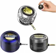 Portable 5X Speaker Amplifier–Plug & Play for Music/Calls, Mini Portable Speaker Phone Speakers Amplifier, Compact Speakers for Home or Travel, for Smartphone Tablet Notebook(3pcs-A,3.5)