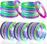 30 Pack Glow Sticks Bracelets,6 Color LED Bracelets,Light up Bracelets Glow Par