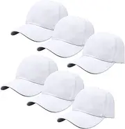 [Gelante] Plain Blank Baseball Caps Adjustable Back Strap Wholesale Lot 6