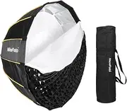 Labymos LED-Φ90cm Quick Set-up Folding Deep Parabolic Umbrella Softbox Photography Studio SoftBox with Grid Carry Bag Diameter 90cm /35inch for Aputure 120D 120D II Bowens Mount LED Flash Light for