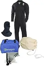 National Safety Apparel KIT2CV08NGB2X ArcGuard HRC 2 Arc Flash Kit with 8 Cal/sq cm Ultra Soft Coverall and Balaclava Knit Hood 2X-Large Navy