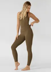 [Lorna Jane] Liberty Ankle Biter Leggings in Brown, Size - Large L Hazel