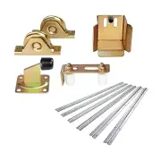 Sliding Gate Hardware Accessories Kit - 6m Track, Wheels, Stopper, Roller Guide