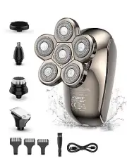 Skin Head Shaver Kibiy 5-in-1 6D Floating Head Shaver Men's Electric Shaver Razo