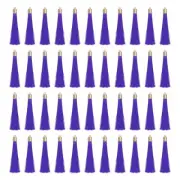 100 Pcs Bookmark Tassels with Gold Cap, 2.4" Tassels for DIY, Purple