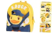 B.Duck Plush Backpack Cute Duck Design with Zipper Shoulder Bag for Gifts
