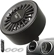 Car Vent Fan,Car Cooling Clip Fan - Scent Decoration with Colorful Light Small Cooler Device for Home Truck Vehicle Pickup RV Van