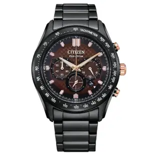 【CITIZEN 星辰】Chronograph 光動能三眼碼錶計時情侶對錶-43mm(CA4534-81X/CA4536-86X 情侶錶 情人節)