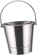 1Pc Sturdy Stainless Steel Ice Bucket with Handle Versatile Bar Ice Bucket for Wine Beer Cocktails Thickened Design for and Cooling