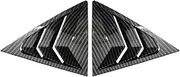 Compatible for Mazda 6 2002-2016 Car Rear Louver Window Side Shutter Cover Trim Sticker Vent Scoop ABS Carbon Fiber Black Accessories(Carbon Look)