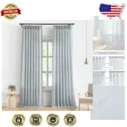 Stylish Pinch Pleated Semi-Sheer Curtains - 2 Panels, Light Filtering Drapes