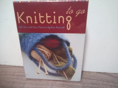 Knitting To Go 25 Chic And Easy Patterns On Cards By Kris Percival NEW