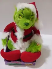 Vintage Singing Universal Studio 10” Dr Seuss How Grinch Stole Christmas Plush