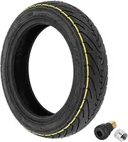 60/70-6.5 10-inch Rubber Explosion-proof Tubeless Tyre + Schrader Straight nozzle Replacement for Segway Ninebot Max G30LP G30 G30E Electric Kick Scooter Tyre Wheel Parts (1)